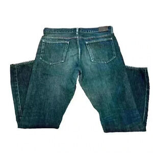 J Crew 770 Mens Jeans 34 x 32 Blue Dark Wash Straight Leg Preppy Denim